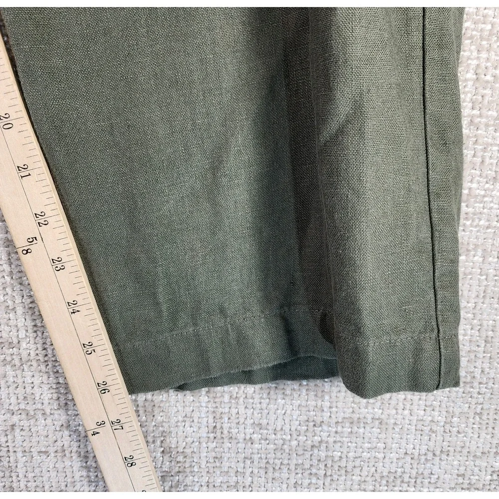 NN07 Pants Aden 100% Linen Straight Leg Trouser Mens 36x26 Olive Chino Pants